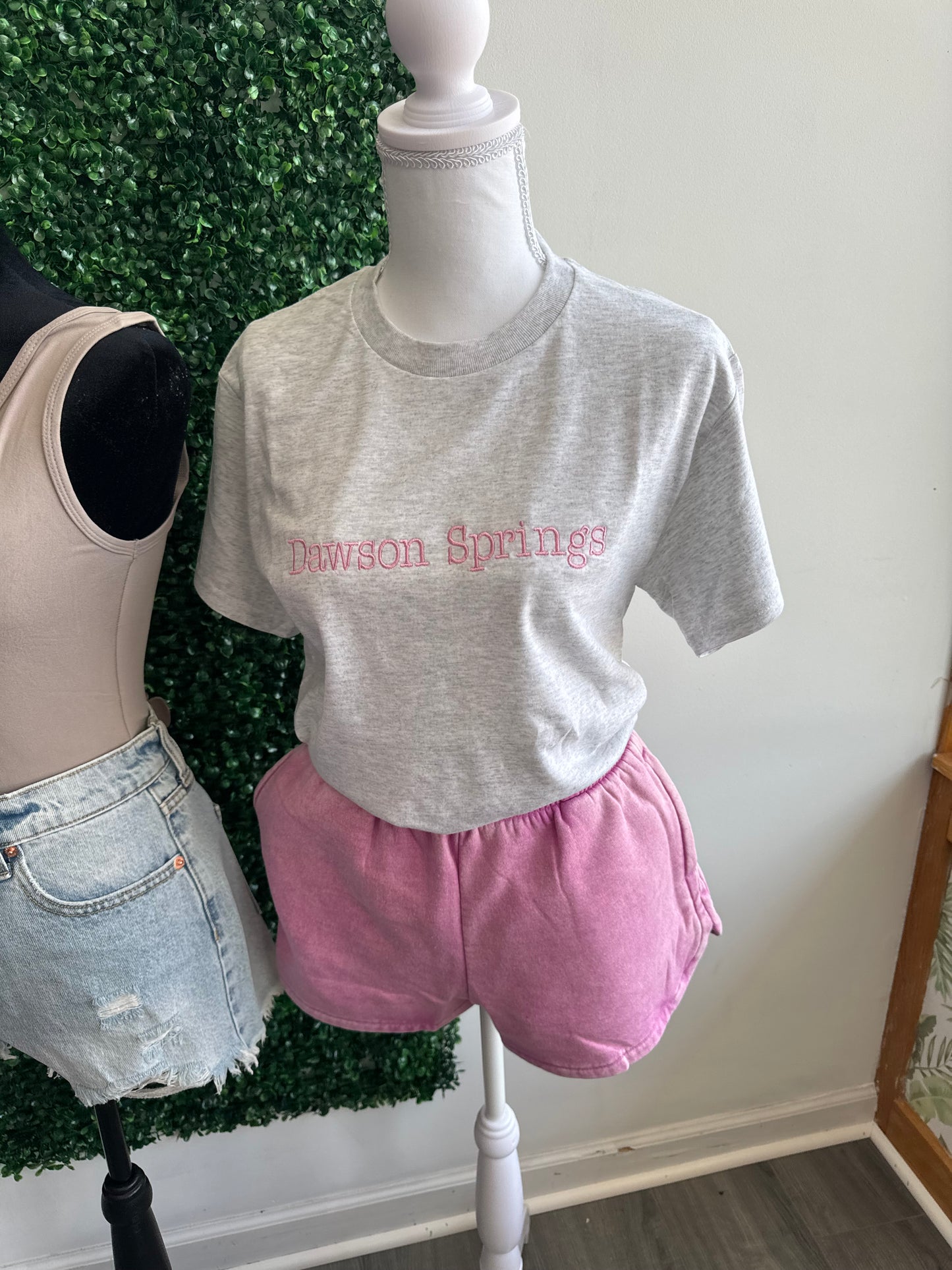 RTS PINK ACID WASH SHORTS