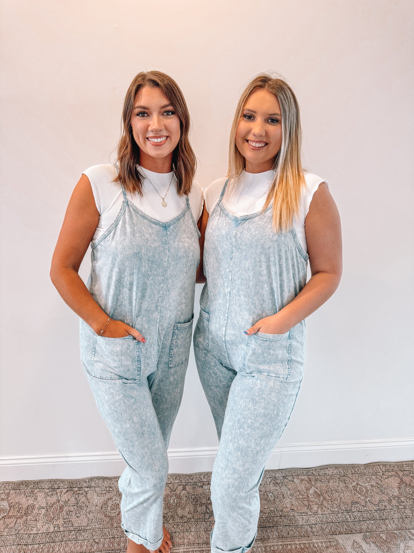 RTS VINTAGE WASH JUMPSUIT DENIM COLOR