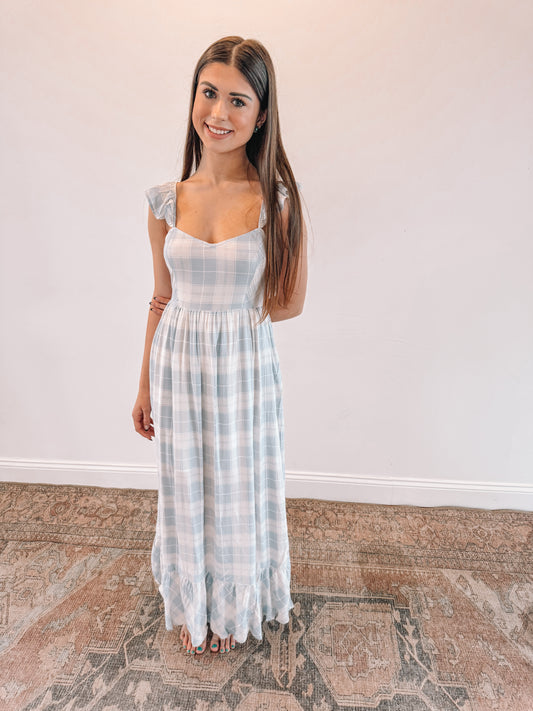 RTS PLAID MAXI DRESS