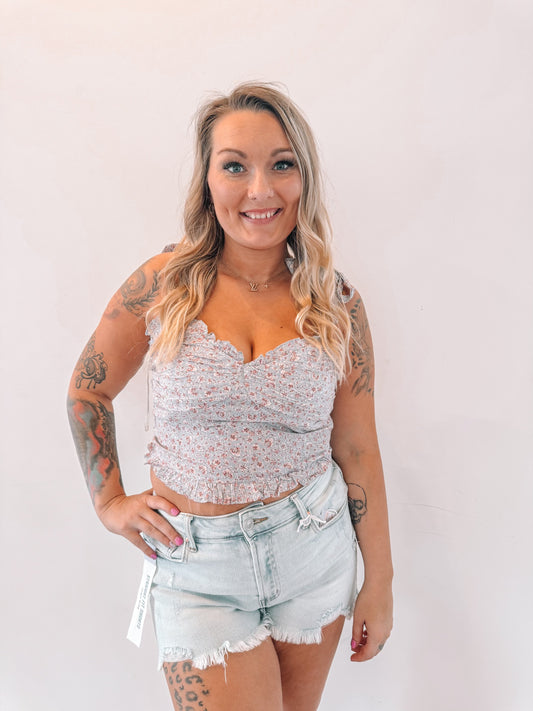 RTS FLORAL SMOCKED TANK