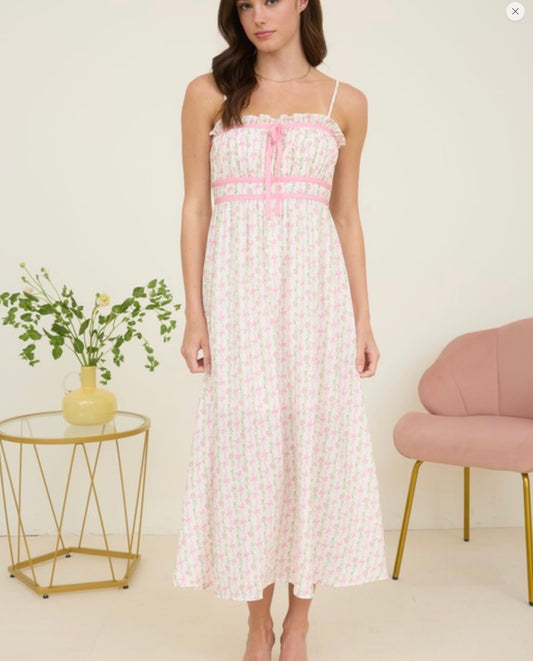 RTS pink multi dress