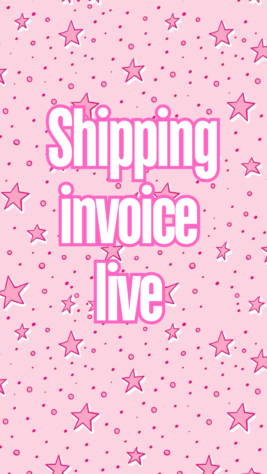 SHIPPING INVOICE FROM LIVE